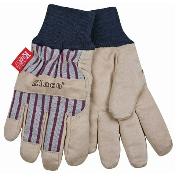 Kinco 1927KW-KM Kids Medium Lined Ultra Suede Palm Glove with Knit Wrist