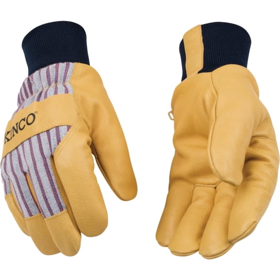 Kinco 1927KW-KM Kids Medium Lined Ultra Suede Palm Glove with Knit Wrist