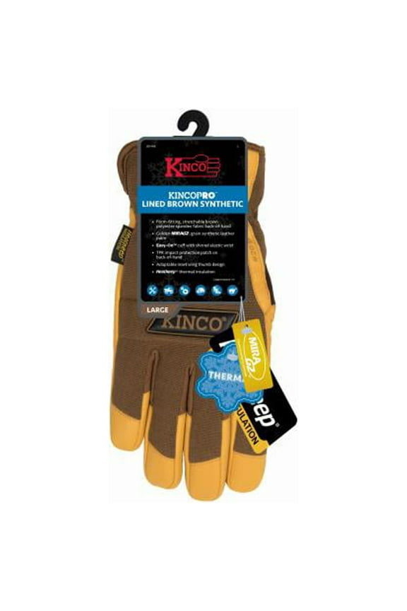 Pro MiraG2 Men's XL Grain Faux Leather Thermal Lined Winter Work Glove