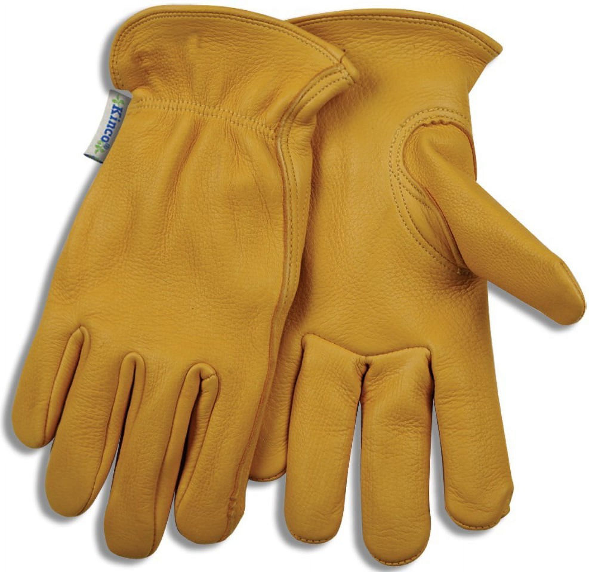 Kinco 90WL Women\'s Unlined Deerskin Driver Gloves, Large, Golden