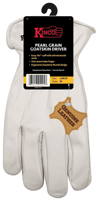 Men's Cowhide Grain Leather Work Gloves With Keystone Thumb - Size 3XL, By B&G Gloves