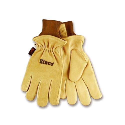 Kinco 94HK-M Thermal Lined Pigskin Gloves, Medium, Gold