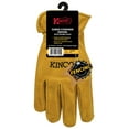 thumbnail image 1 of Kinco 97-L Gloves, Men's, L, Keystone Thumb, Shirred Elastic Cuff, Cowhide Leather, Gold, 1 of 6