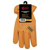 Kinco 81-M Unlined Grain Buffalo Leather Driver Style Ranch and Work Gloves (Size: M)