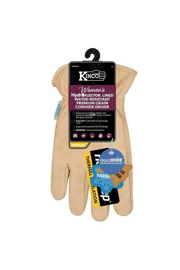 HydroFlector M Cowhide Leather Lined Tan Gloves