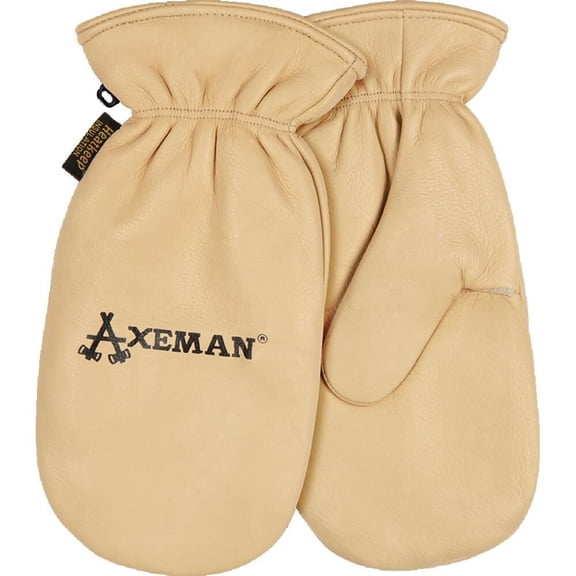 Kinco Lined Cowhide Leather Cold Weather Mittens with Signature Heatkeep Thermal Insulation, Easy-On Cuff, Naturally Water-Repellent Style No. 1930