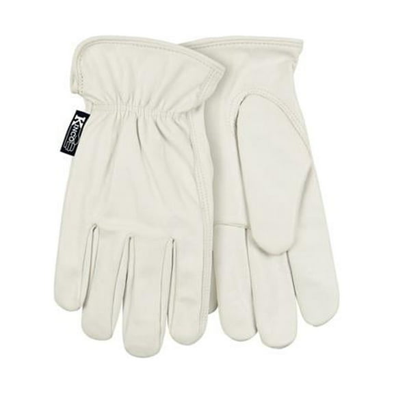 Kinco 92-L Driver Gloves, Men's, L, Keystone Thumb, Easy-On Cuff, Grain Goatskin Leather, Pearl