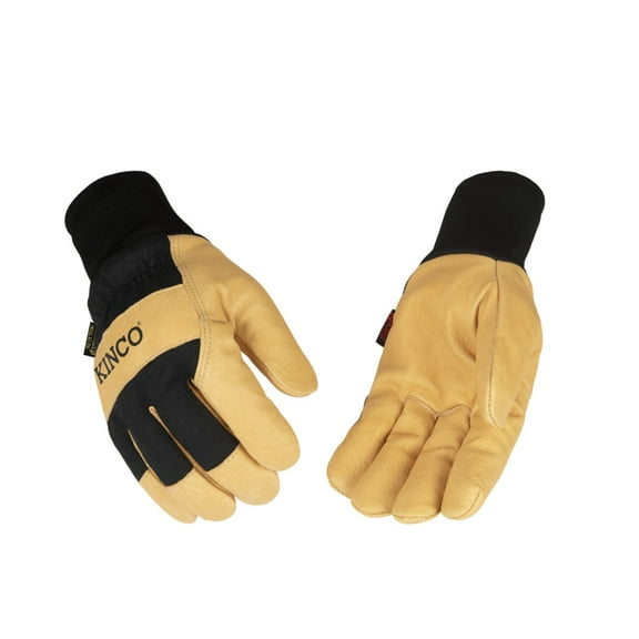 Heatkeep Pigskin Leather Palm Thermal Insulated Glove 1928KW - Insulated - Pair, M, Gold