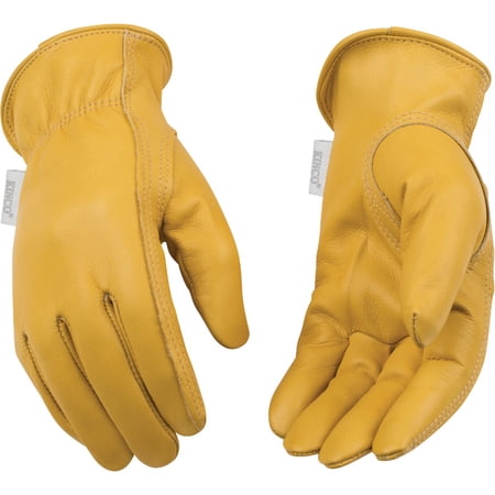 KINCO 98W-S Women's Unlined Cowhide Gloves, Keystone Thumb, Golden (Size: Small)