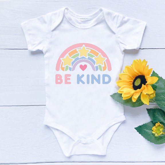 Be Kind Baby Bodysuit, Be Kind Bodysuit For Baby, Baby Girl Gift For Birthday, Rainbow Baby Outfit, Be Kind Kids T-Shirt, Cute Baby Onesie, BABY BODYSUIT LAT 4424