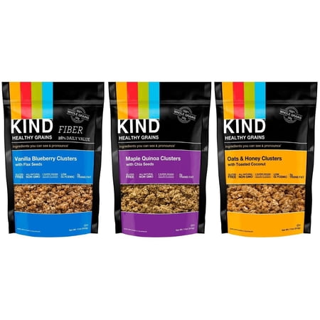 Kind Bar Clusters- Variety Pack 3 Flavors- ( Pack of 3 )
