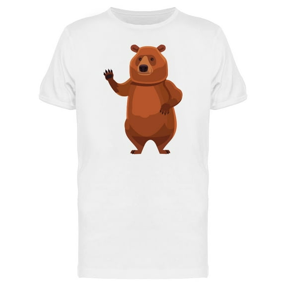 Kind Bear Waving Hello T-Shirt Men -Image by Shutterstock, Male Small