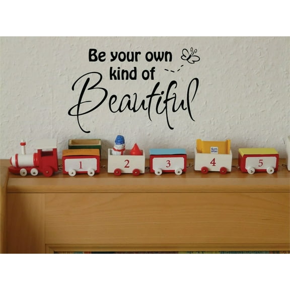 Be Your Own Kind of Beautiful Wall Decal Inspirational Quote Vinyl Sticker for Home, Bedroom, or Office Removable Peel & Stick Decor Stylish Motivational Wall Art Easy to Apply & Long Lasting