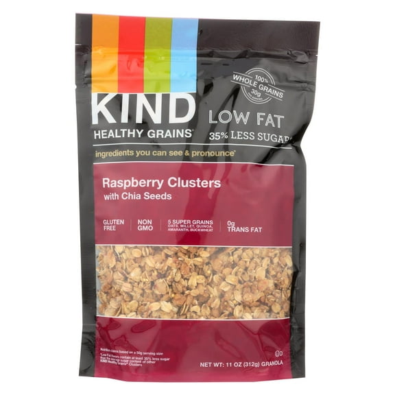 Kind Clusters - Granola - Healthy Grains - Raspberry with Chia Seeds - 11 oz - Case of 6