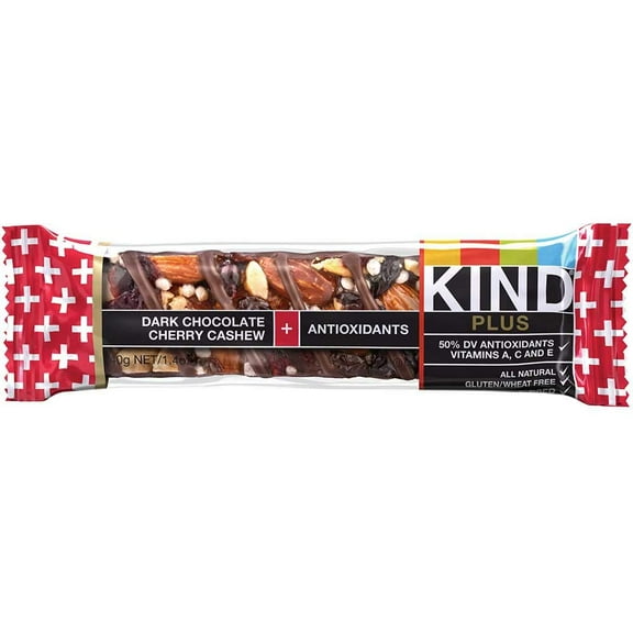 Kind Dark Chocolate Cherry Cashew Snack Bar, 1.4 Ounce -- 72 per case.