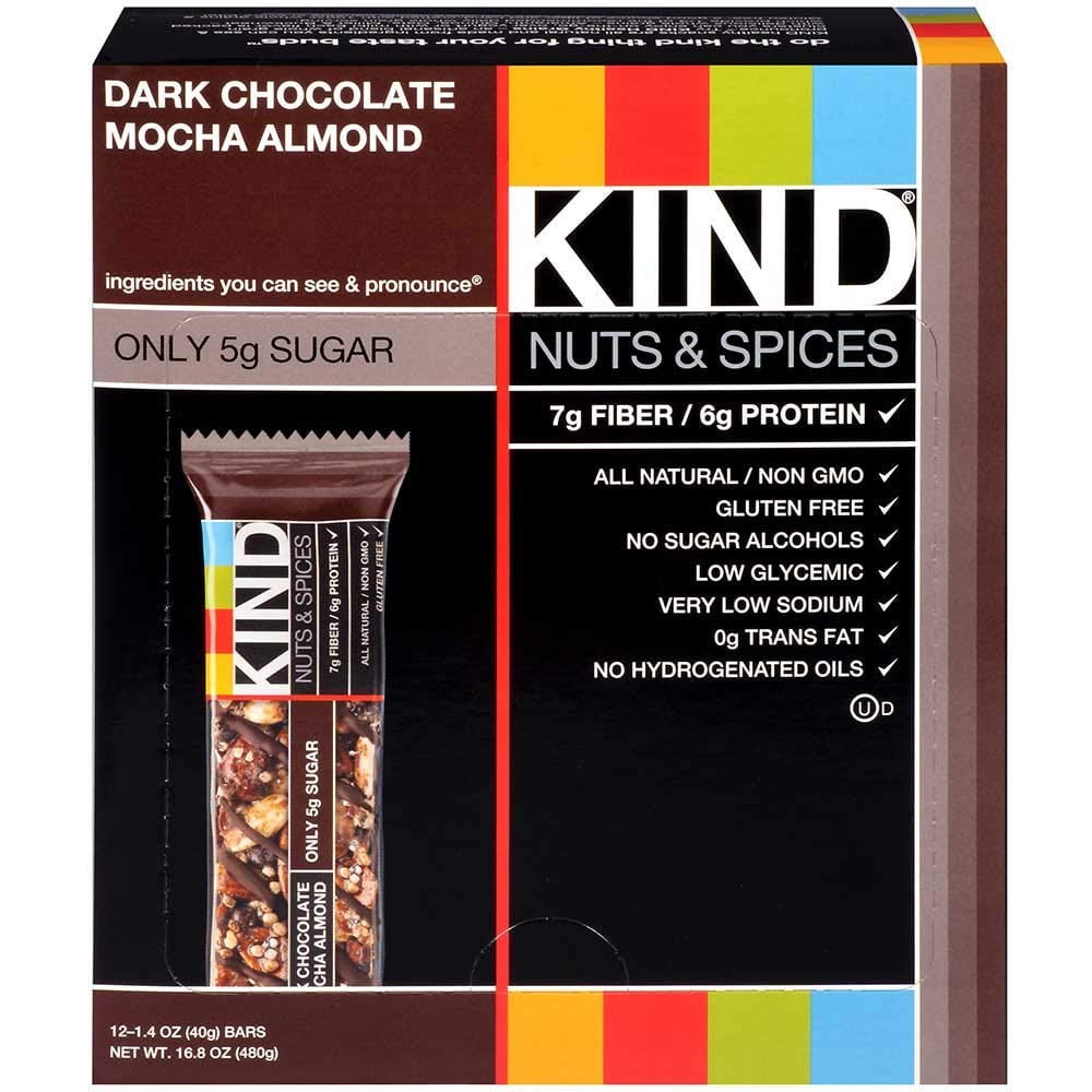 Kind Dark Chocolate Mocha Almond Snack Bar, 1.4 Ounce -- 72 per case.