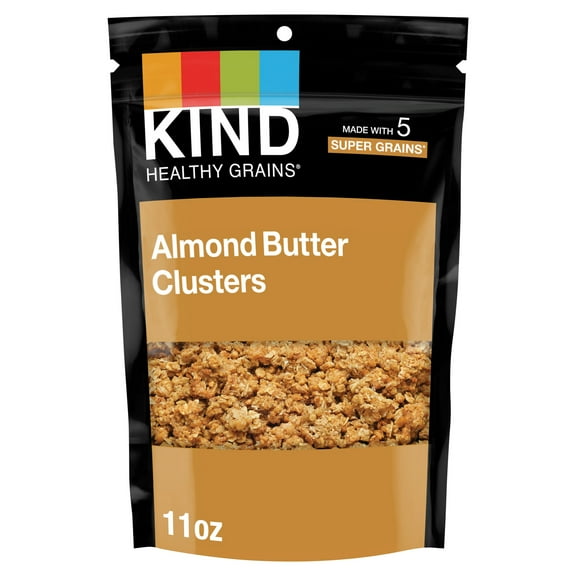 Kind Healthy Grains Almond Butter Clusters, Sesame Seeds, Gluten Free, 11 oz, Plastic Bag