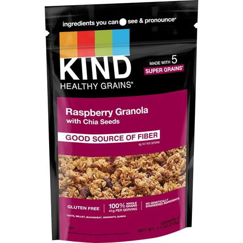 Kind Protein Raspberry Kind Healthy Grains Clusters, Raspberry With Chia Seeds Granola, Gluten ...