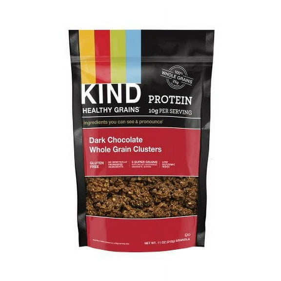Kind Healthy Grains Clusters Whole Grain Gluten Free Dark Chocolate 11 Oz (Pack of 3)
