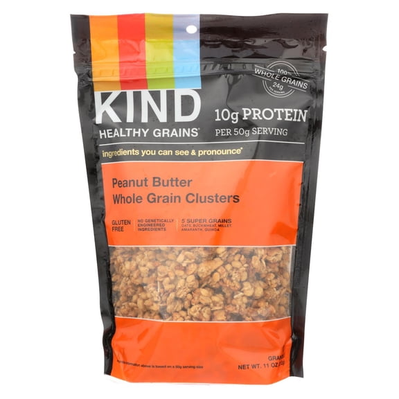 Kind Healthy Grains Peanut Butter Whole Grain Clusters - 11 oz - Case of 6