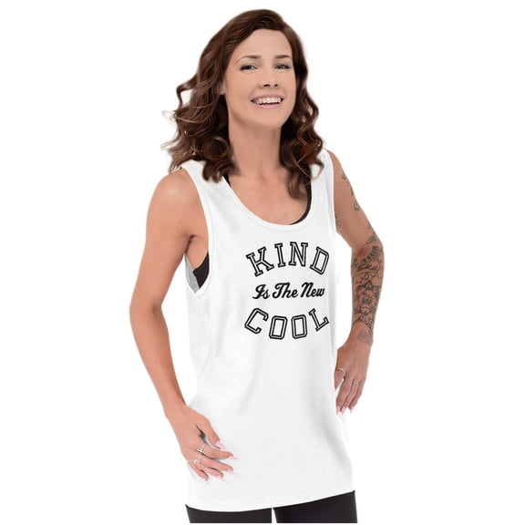 Kind Is the New Cool Positive Quote Tank Top Tee Shirt Women Brisco Brands S