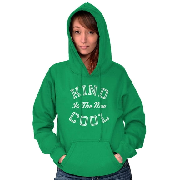 Kind Is the New Cool Positive Quote Women Plus Size Graphic Pullover Hoodie Brisco Brands 3X