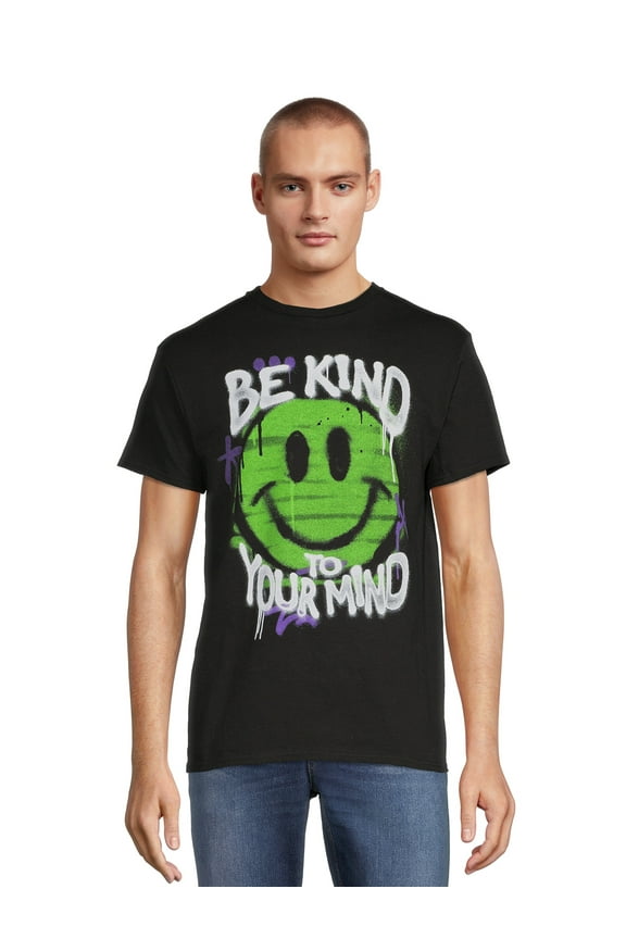 Kind Mind Men's Graphic Tee with Short Sleeves, Sizes S-3XL
