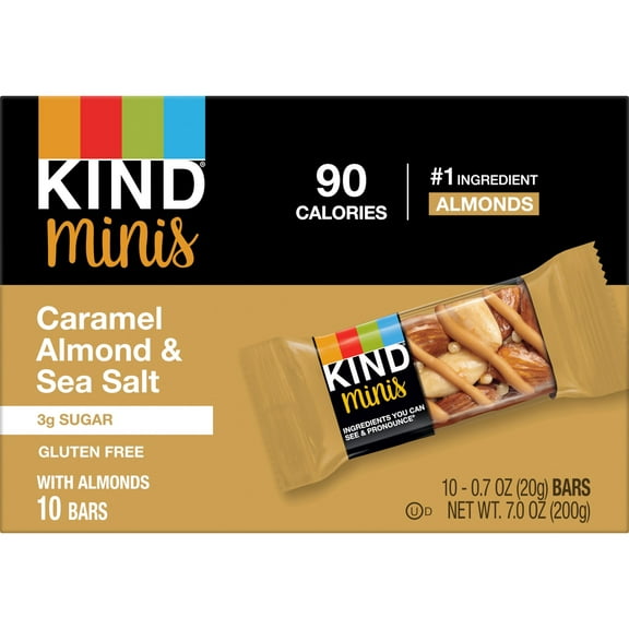 Kind Minis Caramel Almond & Sea Salt Bars - 10 ct (Packaging May Vary)