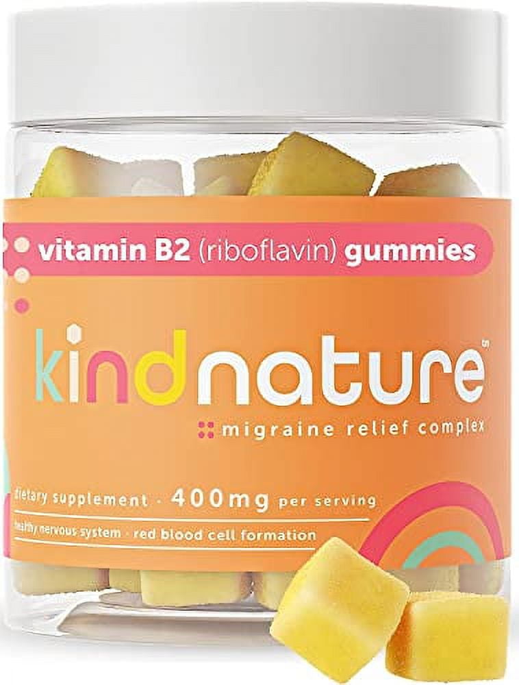 Kind Nature Vitamin B2 Gummies Riboflavin 400mg Supplement for Kids