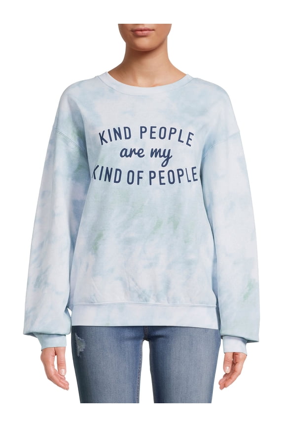 Kind People Juniors Long Sleeve Graphic Sweatshirt