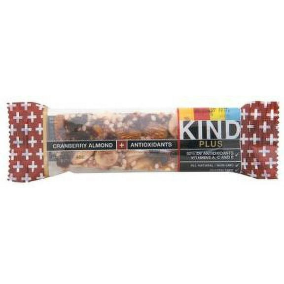 Kind Plus Bar, Cranberry Almond Plus Antioxidants, 1.4 Oz Each (Pack of 3)