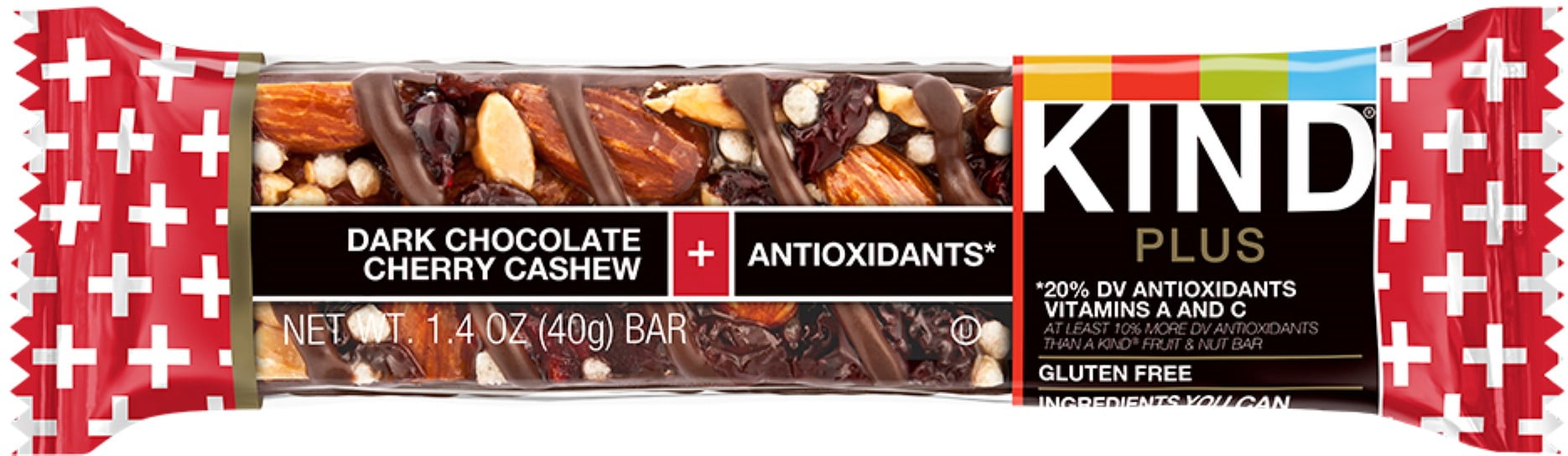 Kind Plus Bar, Dark Chocolate Cherry Cashew 1.40 oz (Pack of 3 ...