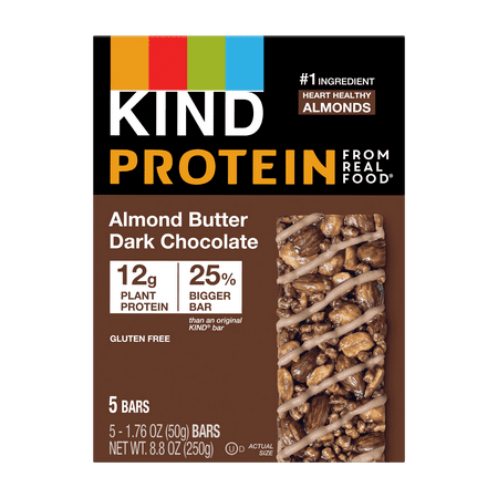 Kind Protein Bars, Almond Butter Dark Chocolate, 1.76 oz, 5 Count