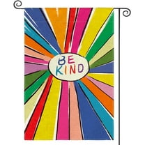 Be Kind Rainbow Sunshine Pride Garden Flag Double Sided, LGBTQ Community Parade Gay Pride Lesbian Transgender Bisexual Yard Outdoor Decoration 12 x 18 Inch