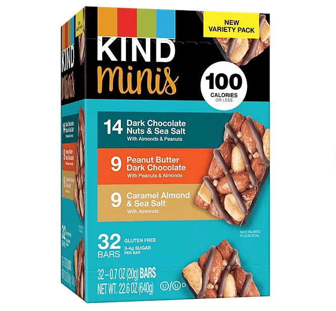 Kind Snacks Mini Nut Bar, Variety Pack, 32 ct.