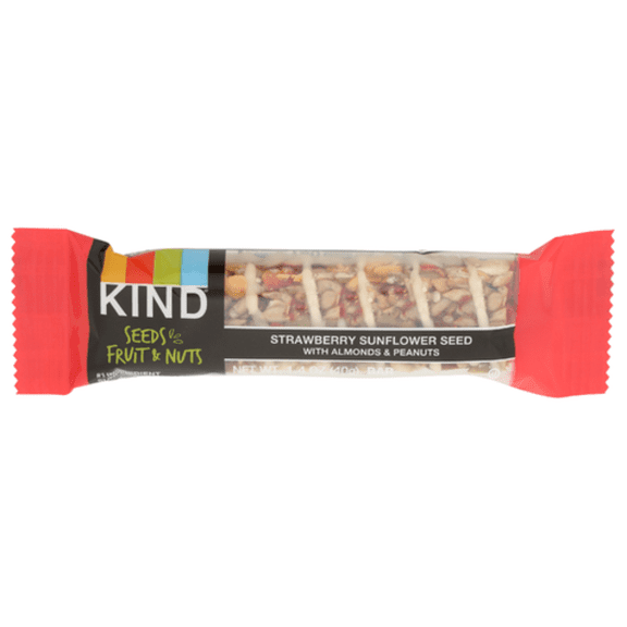 Kind Strawberry Sunflower Seed Bar With Almonds & Peanuts 1.4 oz - Pack of 3