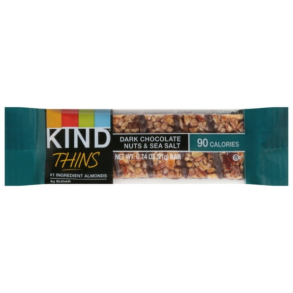 Kind Thin Bar Dark Chocolate Sea Salt 0.74 oz (Pack of 30)