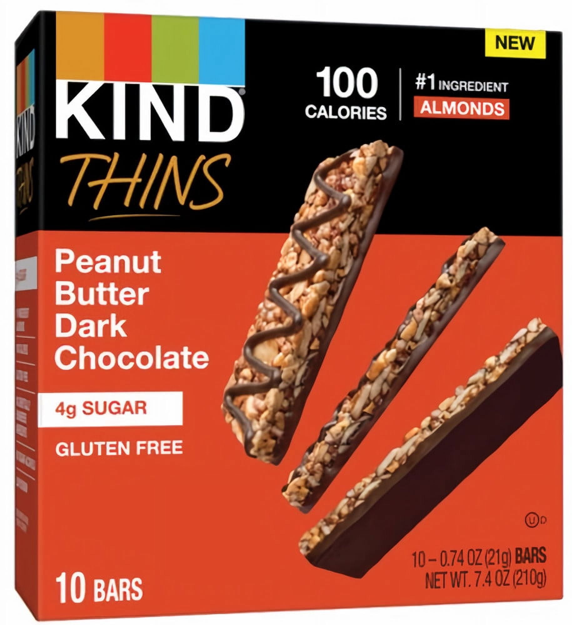 Kind Thins Peanut Butter Dark Chocolate (Pack of 4)