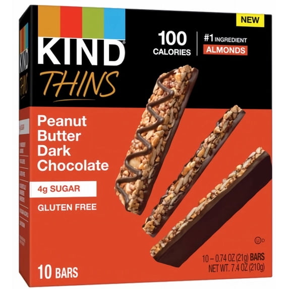Kind Thins Peanut Butter Dark Chocolate (Pack of 4)