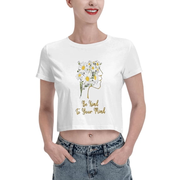 Kind To Your Mind Leak Navel T-Shirt White X-Large