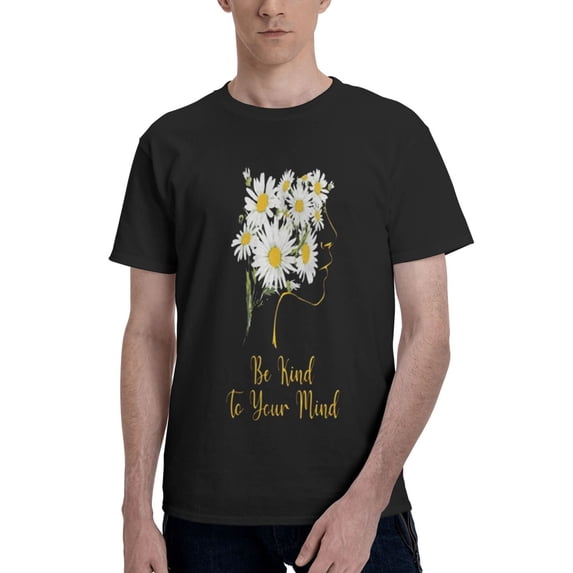 Kind To Your Mind Men'S Basic Short Sleeve T-Shirt Black 6x-Large