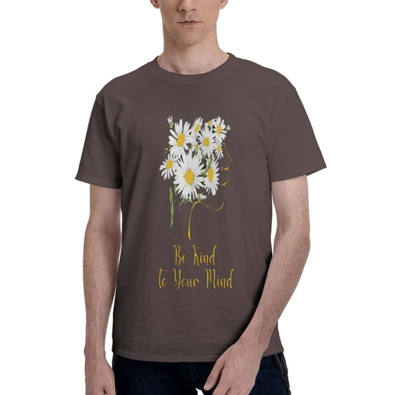 Kind To Your Mind Men'S Basic Short Sleeve T-Shirt Coffee 6x-Large