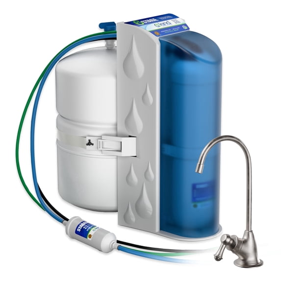 Kind Water 6-Stage Reverse Osmosis Drinking Water System with Brushed Nickel Faucet