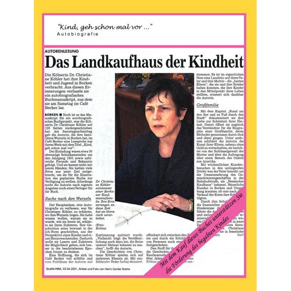 Kind, geh schon mal vor...: Das Vierte von Fünf Kindern. Erinnerungen an glückliche Kindheitstage in den 50er und 60er J, (Paperback)