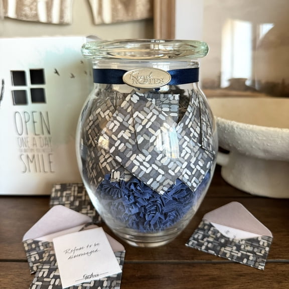 KindNotes Glass Keepsake Gift Jar with FRIENDSHIP AND INSPIRATIONAL Messages - Mosaic Tiles