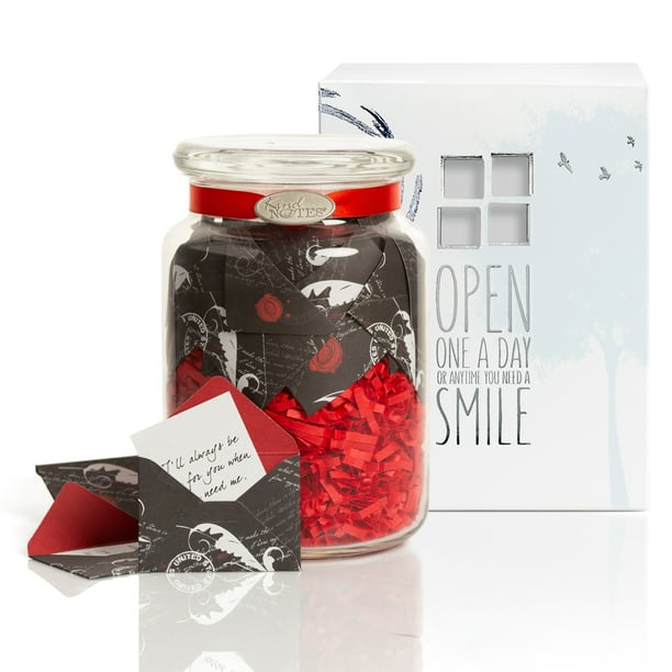 KindNotes Glass Keepsake Gift Jar with INSPIRATIONAL Messages ...