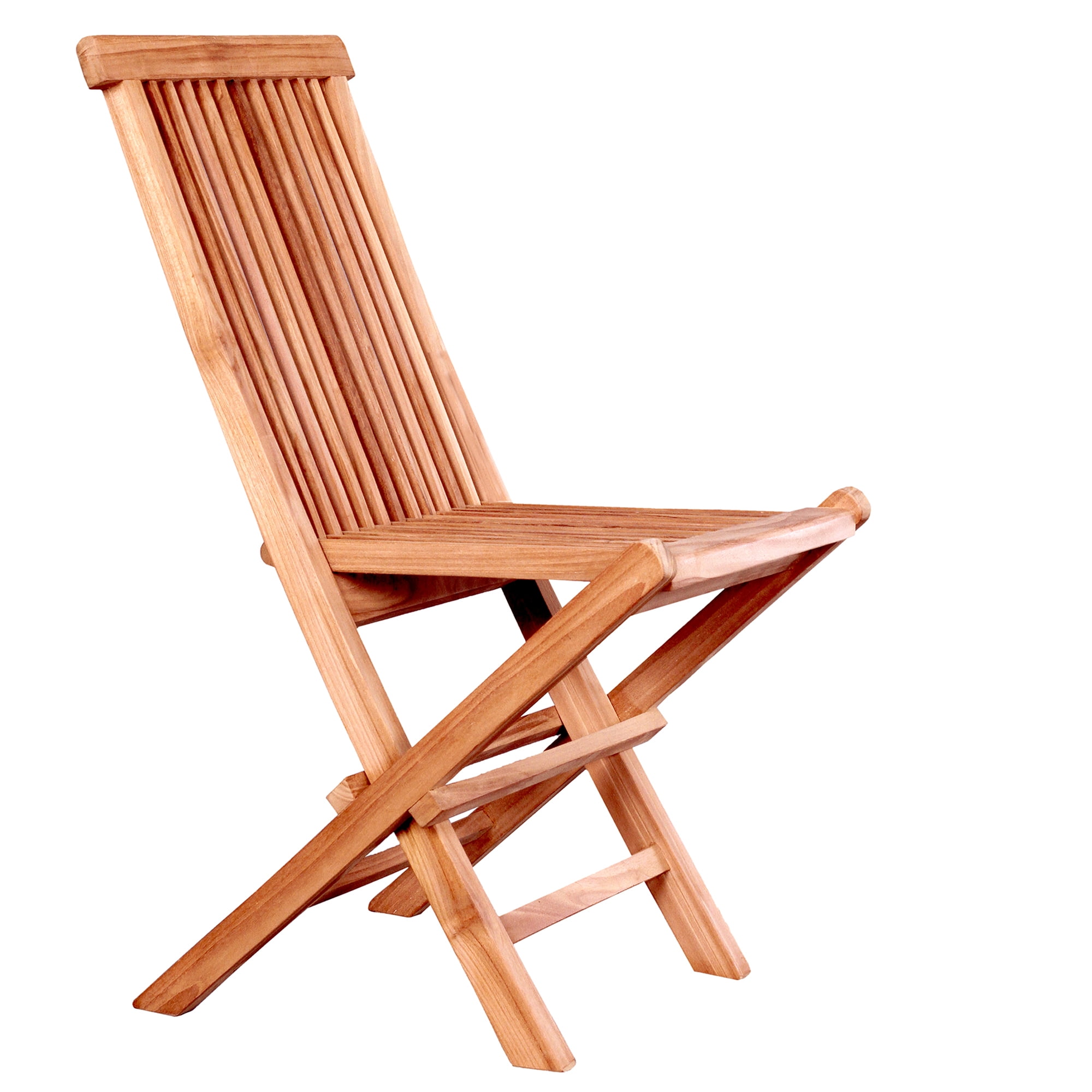 KindTEAK Folding Outdoor Dining Chairs for Restaurants and Patios, 2