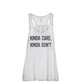 thumbnail image 1 of Kinda Care Kinda Don't Women's Fashion Sleeveless Flowy Racerback Workout Yoga Tank Top Sport Grey 2X-Large, 1 of 3