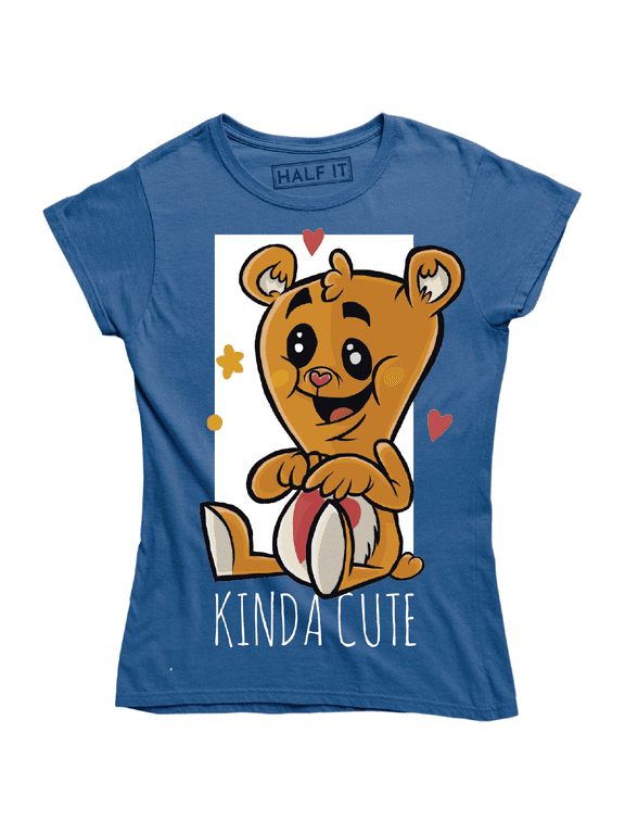 Kinda Cute Funny Teddy Bear Happy Feeling Inlove Women's T-Shirt