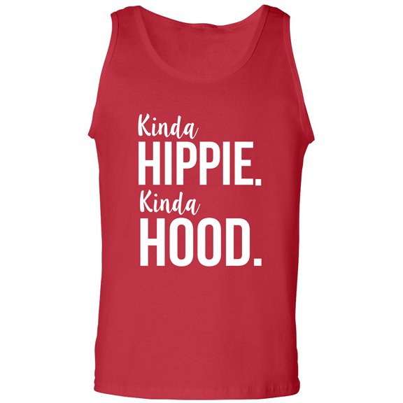 Kinda Hippie. Kinda Hood. Adult Tank Top
